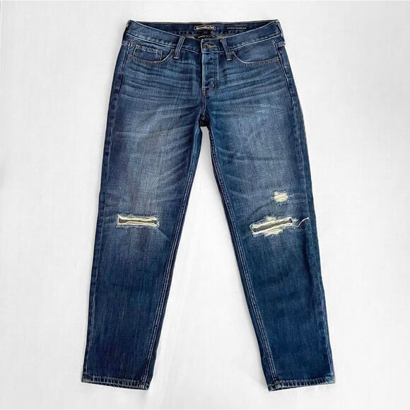 Abercrombie & Fitch Boyfriend Straight Leg Jeans - Picture 1 of 8